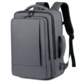 Grijze laptoprugzak voor heren met grote capaciteit, zijhandgreep en handige USB-poort - Uitbreidbare USB Stijl / Grijs