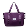 Professional large capacity purple travel bag for women with functional bottom compartment - Deep purple