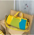 Colorful large capacity travel duffel bag lightweight sports fitness bag for women new - Green