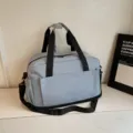 Large capacity travel duffel bag light blue short trip luggage bag for sports and fitness use - Blue