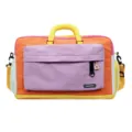 Borsa da palestra colorblock, borsone da viaggio versatile con tasche per sport e allenamento. - Viola