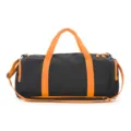 Black orange large capacity travel duffel bag sports gym bag waterproof overnight weekender - No Tag / Black