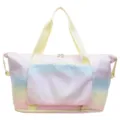 Sac de voyage degrade pastel pour femme, grand sac de sport et de fitness pour yoga. - Jaune