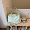 Large capacity travel duffel bag lightweight gym bag casual shoulder handbag for women - Green