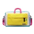 Borsa da palestra color-block espandibile, ideale per yoga, viaggi, fitness e allenamento. - Giallo