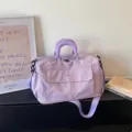 Lavender travel duffel bag, large capacity lightweight gym bag and portable overnight luggage. - Purple