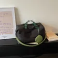 Large capacity travel duffel bag with green straps and small pouch for short trips and gym. - Style 2 / Black