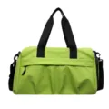 Light green large capacity fitness travel duffel bag with black handles, practical variant. - Green