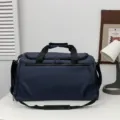 Grand sac de voyage de sport pour homme, sac de sport léger étanche avec compartiment humide - Bleu