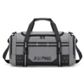 Large capacity travel duffel bag waterproof sports gym fitness bag with shoe compartment - Gray