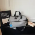 Grand sac de voyage cabine gris sac de sport week-end impermeable pour courts sejours - Gris Avec Pendentif