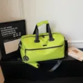 Sac de voyage vert néon grande capacité sac de sport imperméable pour week-end - Vert avec Breloque