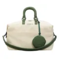 Travel duffel bag sports gym fitness bag with green handle lightweight weekender bag - Model 1 Yellow