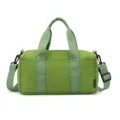 Small green sports duffel bag gym fitness bag with shoulder strap for travel yoga workout - Avocado Green