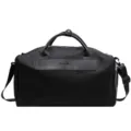 Black travel duffel bag large capacity waterproof fitness bag for short trip sports luggage. - Black