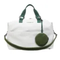 Elegante borsa da viaggio bianca e verde borsa da palestra impermeabile con piccola tasca - Stile 2 Bianco