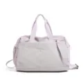 Large capacity travel duffel bag in lavender and grey, waterproof gym bag for sports. - No Tag / Gray