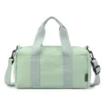 Light green small sports gym bag, waterproof casual travel duffel for yoga and fitness. - Cyan