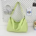 Light green large capacity travel shoulder bag, casual gym fitness bag for women daily use. - No Pendant / Green