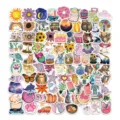 Cute cartoon stickers pack for suitcase phone case journaling, aesthetic waterproof sticker. - Fresh Cartoon Stickers Style A (UU054)