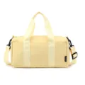 Yellow mini sports duffel bag, casual waterproof gym bag for fitness, swimming, and short travel. - Yellow