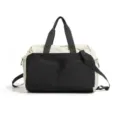 Large capacity travel duffel bag, waterproof multi-functional luggage bag for short trips. - No Tag / White