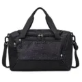 Large capacity sports duffel bag for fitness travel yoga training waterproof and durable. - Black