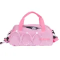 Pink waterproof sports duffel bag, lightweight gym fitness travel bag with elastic bungee cords. - Single Bag / Pink