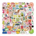 Cute cartoon stickers aesthetic vinyl waterproof decals for luggage phone case journaling pack - Fresh Cartoon Stickers Style F (UU059)