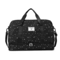 Black starry travel duffel bag with separate shoe compartment, multi-functional gym bag - Black