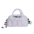 Waterproof outdoor sports bag grey casual travel gym duffel with pink bungee cords stylish - Single Bag / Gray