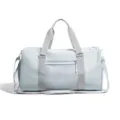 Light blue sports gym duffel bag for fitness travel with shoe compartment and wet dry separation - Blue without Label