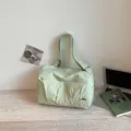 Lightweight minimalist travel duffel bag large capacity casual weekender bag for short trips. - Green