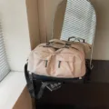 Large capacity travel duffel bag, lightweight waterproof gym bag for weekend trips. - Khaki