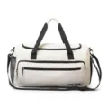 Large capacity sports gym travel duffel bag with dry wet separation for fitness swimming. - White Branded