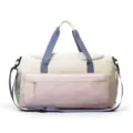 Colorblock travel duffel bag sports gym bag with large capacity and wet dry separation - Pink No Label