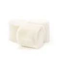 Vista dettagliata di nastri in seta chiffon fatti a mano con bordi sfrangiati color crema - 4cm*1.5m / Crema