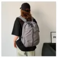 Mochila casual gris de gran capacidad para portátil, ideal para viajes y estudio - Gris