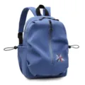 Zainetto outdoor blu leggero con ricamo elegante per viaggi, tempo libero ed escursioni - Taglia L / Blu Mare Profondo