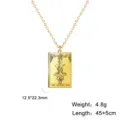 Collier pendentif tarot Le Pendu en acier inoxydable doré avec chaîne réglable - Or Le Pendu