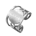 Vintage roestvrijstalen Aartsengel Metatron ring met geëtst pentagram ontwerp - Pentagram Tetragrammaton / Zilverkleur - Stijl D