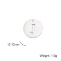 Stainless steel uppercase letter J DIY pendant charm for necklace bracelet jewelry making - Letter J / Steel