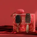 Wedding gift box hair brush set with natural boar bristle paddle comb for bride and women. - Smooth Hair Care Set (Pinecone Comb, Airbag Comb & Bath Lily)