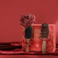 Wedding gift box set with boar bristle hair brush and cushion comb for bridal gift. - Smooth Hair Care Set (Pinecone Comb, Airbag Comb & Bath Lily)