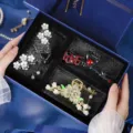 Coffret cadeau pince a cheveux saint valentin accessoires elegantes fleurs strass - Lot de 3 pinces à griffes [B]