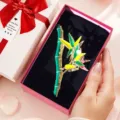 Elegante molletta per capelli in bambù da donna accessorio elegante in confezione regalo. - Molletta per capelli in bambù e set regalo
