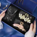 Coffret cadeau élégant avec trois pinces à cheveux stylées, parfait pour les cadeaux. - Lot de 3 pinces à cheveux [D]
