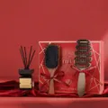 Coffret cadeau de mariage luxueux avec brosse à cheveux en sanglier et diffuseur de parfum. - Set soin des cheveux (peigne cône de pin + brosse pneumatique + aromathérapie)