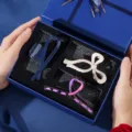 Hair claw gift set featuring three stylish clips in a elegant blue box for women and girls. - Plastic Claw Clip Set (13)