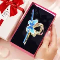 Molla per capelli a farfalla blu stile coreano elegante accessorio per capelli - Molletta a farfalla blu e set confezione regalo